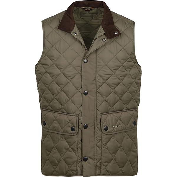 Barbour Men's Quilted Waistcoat/Zip-in Liner, Olive/Ancient Tartan